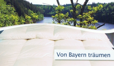 Schäfer Decke von Bayern träumen Dauneneinziehdecke Chiemsee Übergrößen bis 300x300