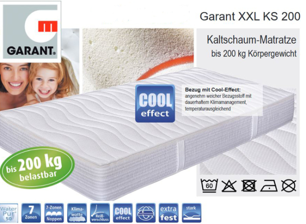 Garant Matratze XXL KS 200 bis 200 kg Kaltschaum