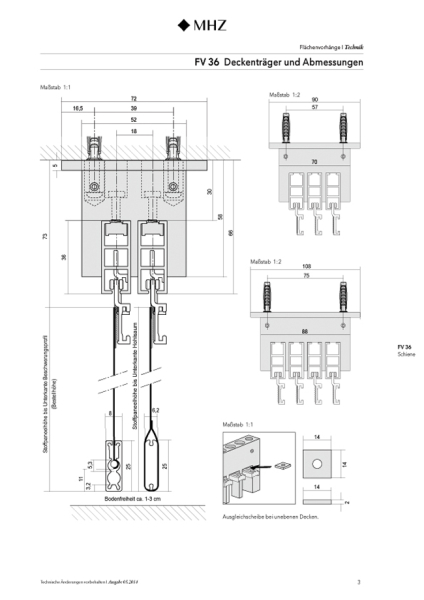 MHZ Hachtel Flächenvorhangschiene FV 36