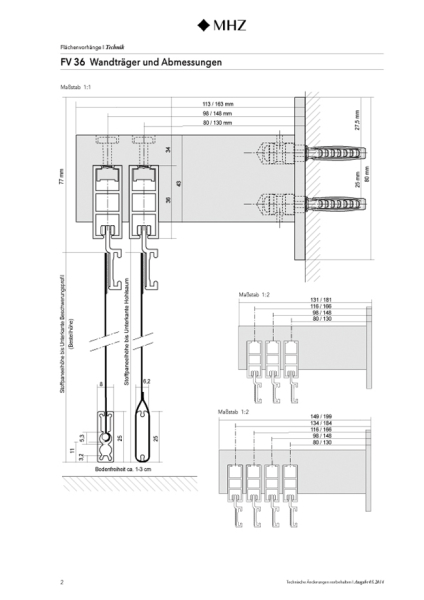 MHZ Hachtel Flächenvorhangschiene FV 36